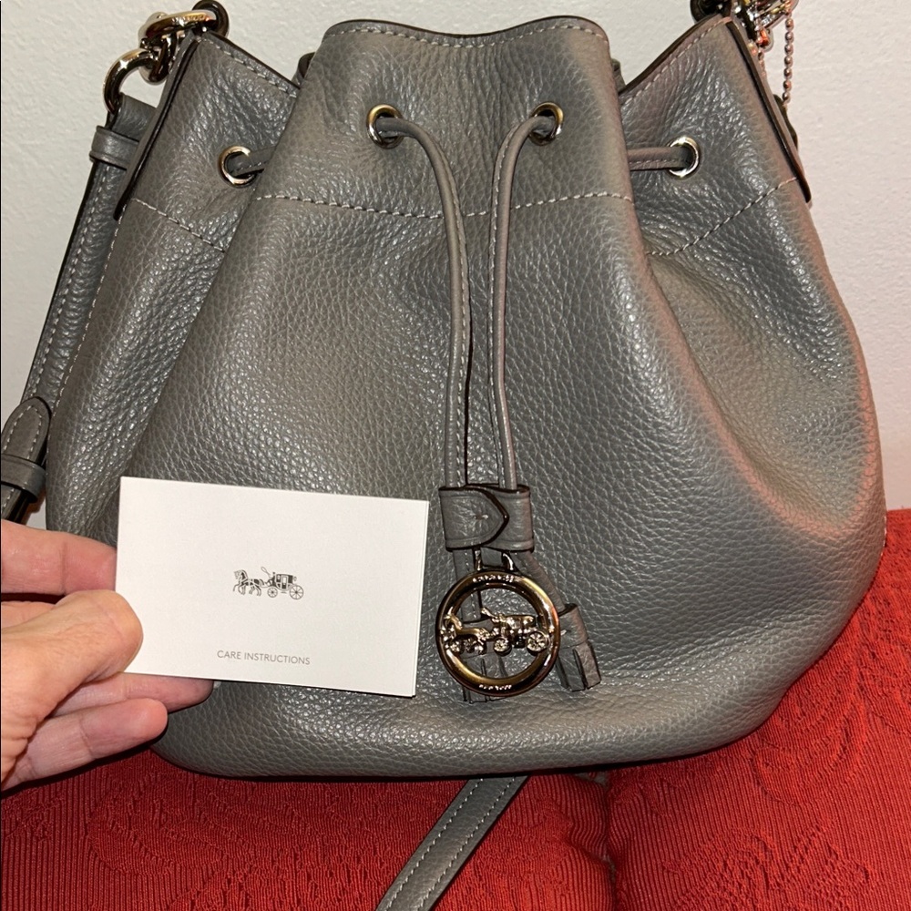 Coach Elle Pebble Leather Drawstring Bag, NWT - Picture 15 of 15